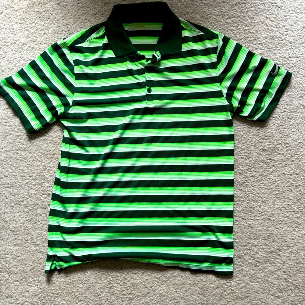 Nike Golf Performance Polo in Green/White Small